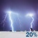 Tonight: A chance of showers and thunderstorms before 4am, then showers likely and possibly a thunderstorm between 4am and 5am, then a chance of showers and thunderstorms after 5am.  Mostly cloudy, with a low around 67. Light south wind.  Chance of precipitation is 60%. New rainfall amounts of less than a tenth of an inch, except higher amounts possible in thunderstorms. 