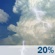 Saturday: A slight chance of showers, then a chance of showers and thunderstorms after 11am.  Partly sunny, with a high near 89. Chance of precipitation is 50%.